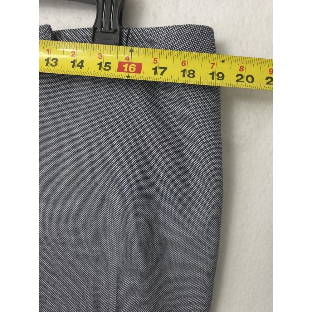 Talbots Women's High-Waist Straight Pants Size 18W Office Black And Gray Classic